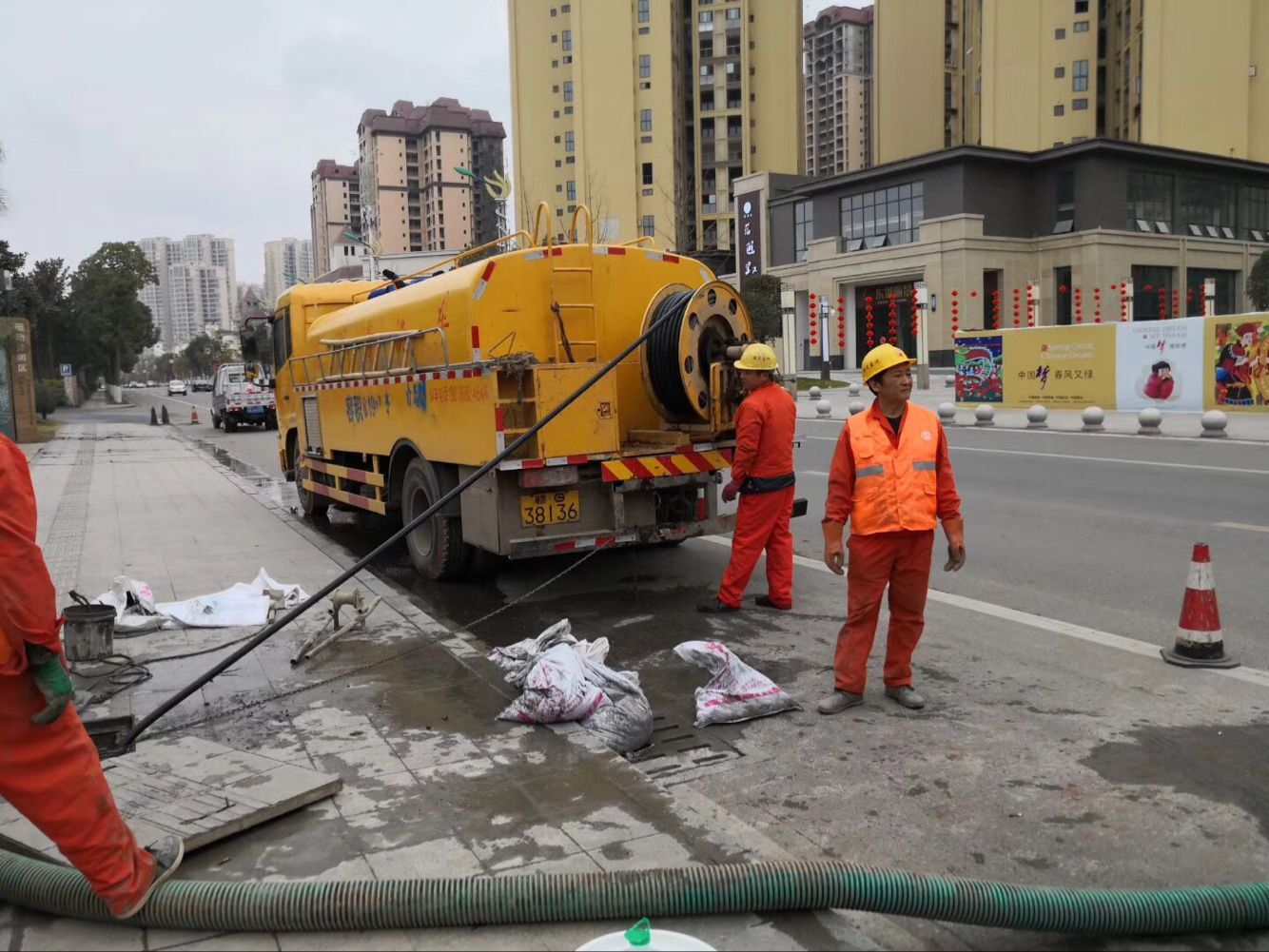 兰陵排污管道清淤-管道清洗